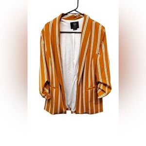 Mustard yellow striped blazer